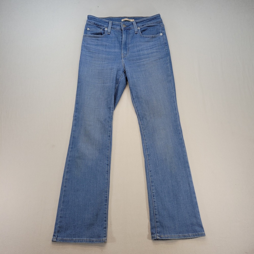 Levi's 725 High Rise Bootcut Jeans Womens 29 Blue Medium Wash Stretch Denim